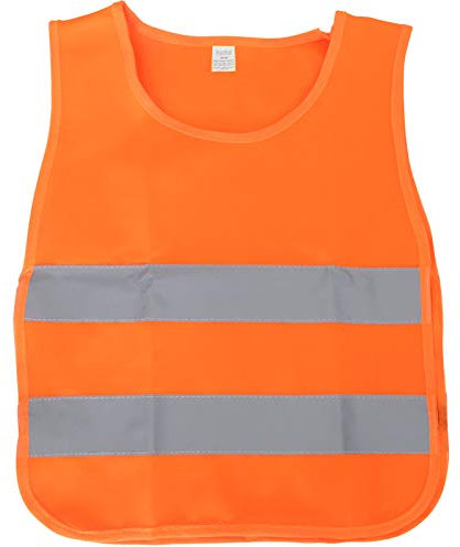 Kinder Sicherheitswesten orange Warnweste mit Namen Logo Druck