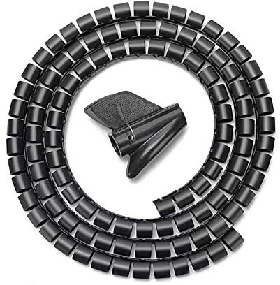 Organizador de cables en espiral aisens diametro hasta 25mm 1m negro A151-0406