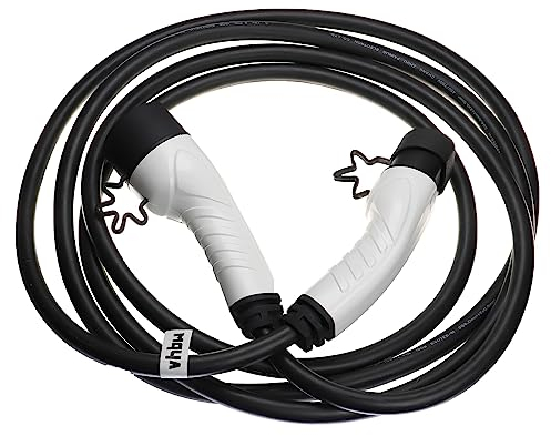 vhbw Cable Carga Tipo 2 a Tipo 2 Compatible con BMW Serie 7, 745e, Serie 5, 545e Coche eléctrico - Cable conexión, 1 Fase, 32 A, 7 kW, 5 m