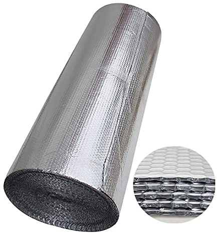 ZAURBA Self-Adhesive Foil Insulation Ideal Insulating Wrap Easy Install Bubble for Attics, Lofts, Floors, Sheds, Caravans, Boats, Greenhouses, Pet Homes and Garages Vapour Barrier (Size : 1x8m)
