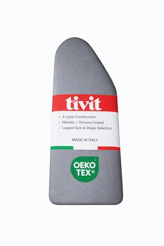 TIVIT Padded Cover for Steamfast SF-680 Mid-Size Steam Press, Alumitek Top Coating, Scorch Resistant, Thick Padding, Fastener Straps, Pull Bungee, 25x10.5”, Made in Italy