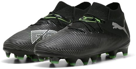 PUMA Future 8 PRO FG/AG JR Fussballschuh, Black Silver-Fluo Green, 38 EU