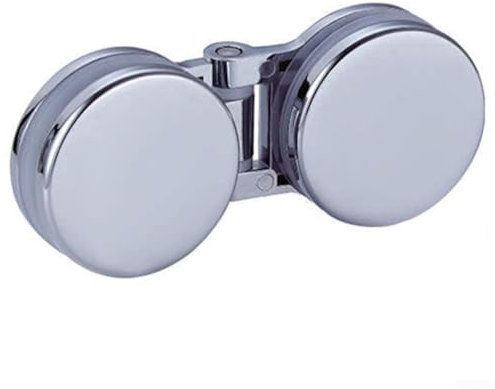Charnière de porte en verre, rotation à 180 degrés, écran de receveur de douche, sans cadre, accessoires en verre pour verre de 5 à 12 mm d'épaisseur (charnière double côté)