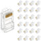 Artomnivera RJ45 Connectors, Ethernet RJ45 Plugs Gold Plated for Cat6, Cat5, Cat5e, UTP Solid and Stranded Network Cables, Not-pass Through (25 pcs)