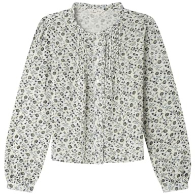 Springfield Nueva Camisa De Estructura con Bordado De Árboles, Azul, 40
