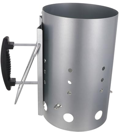 HOODANCOS Barbecue Carbonella Accensione Rapida con Tubo in Starter Focolare per BBQ Esterno Ventilazione Ottimale per Campeggio e Grigliate in Giardino