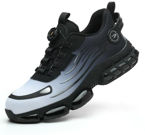 TBNOI Zapatos de Seguridad para Hombre Mujer Ligeros Zapatos de Trabajo