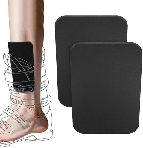 dinghaole 2 espinilleras de snowboard ampliadas y gruesas, protectores de espinilleras de esquí cortables para botas de esquí, esquí, snowboard, equipo de protección para hombres, mujeres y jóvenes