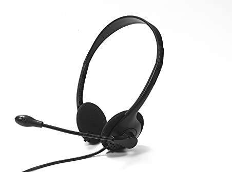 TELLUR Basic PCH1 Auriculares con Cable y Microfono, Estéreo Binaural, Controles Volumen, Silenciamiento del Mic y Altavoz, Diseño Liviano y Almohadillas Suaves, USB, Cable 150cm, Zoom, Teams, Skype