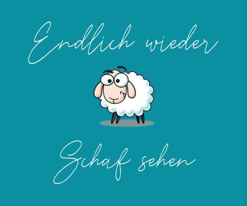 Farbwuselei Brillenputztuch Endlich Wieder Schaf sehen Tuch Reinigungstuch Brillentuch Displaytuch (Türkis)