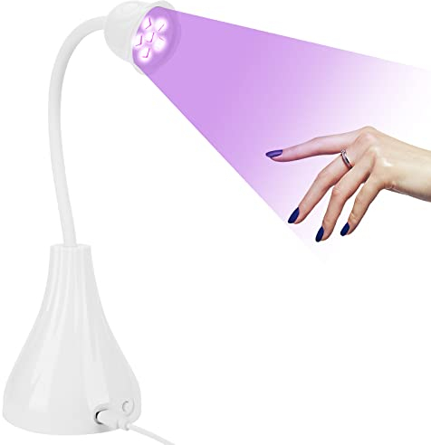 Holres UV Lampe für Gelnägel 18W LED Nagellampe Schnell Trocknender Nagellampe mit 60s Timer Portable UV Lampe Nägel Lampe Nageltrockner für Alle Gel (Weiß)
