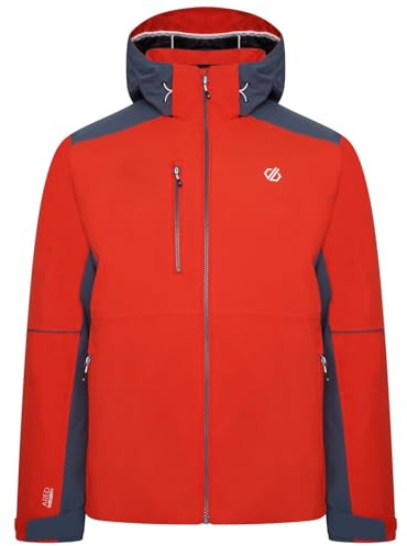 Dare2b Remit Jacket Herren-Skijacke, wasserdichtes und atmungsaktives Recyclingmaterial, Schneefang, getapte Nähte, 2 untere Reißverschlusstaschen, verstellbare technische Kapuze