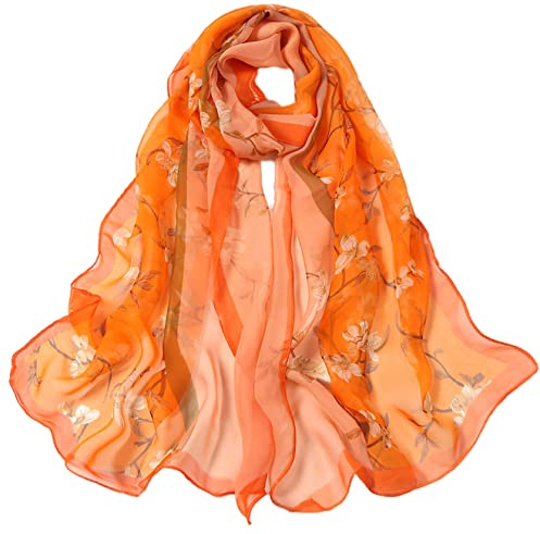 FAIRYGATE Women's Scarves & Wraps Lightweight Chiffon Neck Scarf Eye Catching Colours Pattern Ladies Scarf 20A42