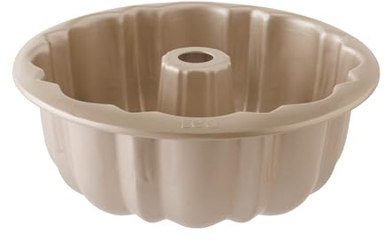 BergHOFF Balance Nonstick Fluted/Bundt/Tube Cake Pan 10.25 x 10.25 x 4, Lightweight Carbon Steel, Ferno-Green, Non-toxic Coating Bakeware, Quick Release, Oven Safe Up To 450°F