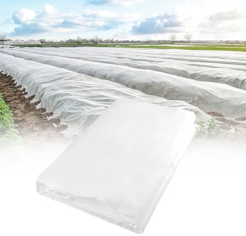 Wintervlies für Pflanzen Frostschutz, Vlies Pflanzen Winter Wasserdurchlässig, Pflanzenvlies Winterschutz 2 x 5m, Gartenvlies Frostschutz Weiß zum Schutz vor Frost, Schädlingen, Vögeln