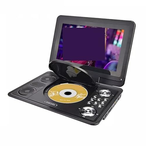 HPHPH DVD Reproductor para TV, Reproductor de DVD de 13 Pulgadas, HD, portátil, móvil, Digital, Reproductor Multimedia, TV, EVD, Radio, Tarjeta SD, Disco U, Ampliamente Compatible