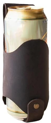 Support de ceinture pour bouteille d'eau - Holster ceinture à bière en cuir | Support mains libres réglable, ceinture à clip pour la taille, accessoire de randonnée en plein air et de course, support