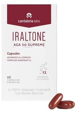 Cantabria Labs Iraltone AGA 5-Alfa Supreme Complément alimentaire, gestion de la chute capillaire chronique sévère, 60 capsules
