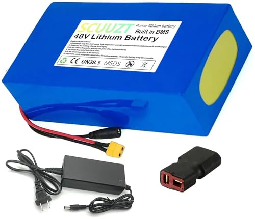 Batterie vélo électrique 48V 10AH 20Ah 30Ah 35Ah 40Ah Ebike Batterie 48V Batterie Lithium ION Scooter électrique pour 200W 350W 500W 800W 1000W Moteu mit Ladegerät 48V 10AH,XT60
