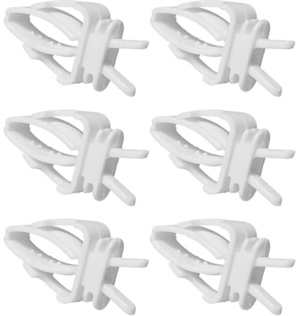 MIRKUZI Mangeoires pour oiseaux Lot de 6 pinces à nourriture en plastique pour cages à oiseaux, pinces à fruits et légumes pour perroquets, accessoires pour cages à oiseaux pour perruches