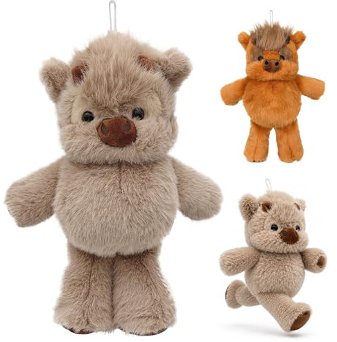 Animal En Peluche De Vache, Peluche Qui Court, Jouet en Peluche Vache des Highlands, Jouet En Peluche Doux De Vache, Vache Highland Cow Plush, Jouet en Peluche Highland Cow, Cadeaux pour Amis Famille