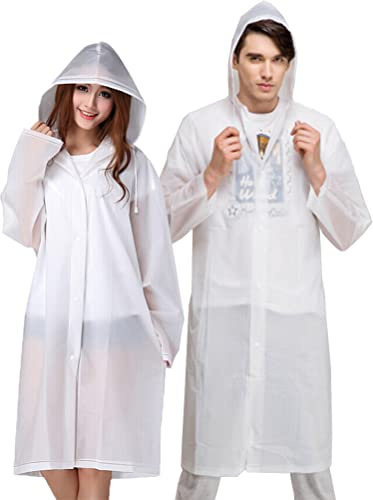 AOBETAK Poncho de Lluvia para Adultos, portátil, Reutilizable con Capucha y Mangas, Material EVA, Impermeable, para Lluvia, para Mujeres, Hombres, Adolescentes, Viajes, Festivales