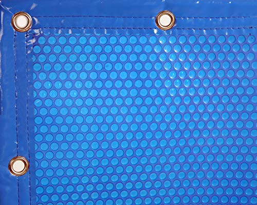 INTERNATIONAL COVER POOL Cobertor Solar 600 micras Eco para Piscina de 3 x 8 Metros con Refuerzo en los Anchos