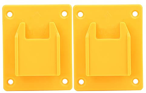 Soporte de máquina de herramienta eléctrica de 2 piezas,soporte de taladro eléctrico, dispositivos de fijación de estante de pared, adecuado para taladro eléctrico M18 18v/DEWALT 2(Amarillo)