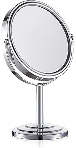 GRKJGytech Kosmetikspiegel 360° Makeup Spiegel mit 1X/ 5X Vergrößerung für Schminken Drehbar Tischspiegel Schminkspiegel für Make Up