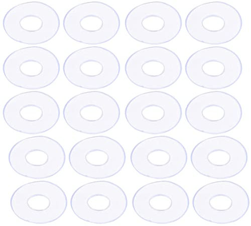 Mobestech 2 Set Guarnizione Maniglia Porta Rondelle Piatte in Plastica Rondelle di Ricambio per Maniglia Installazione Semplice 50 Pezzi * 2