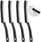iCovalescent 4 Stück Hard-Bristled Crevice Cleaning Brush, Spaltreinigungsbürste, Multifunktionale Fugenreinigungsbürste, Reinigungswerkzeuge Für Haushalt, Küche, Fahrzeug, Toilette(Schwarz)