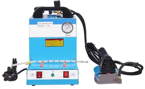 Commercial Electric Steam Ironing Station with 1600W Boiler and 900W Iron, Countertop Garment Steamer for Hotels and Curtain Shops