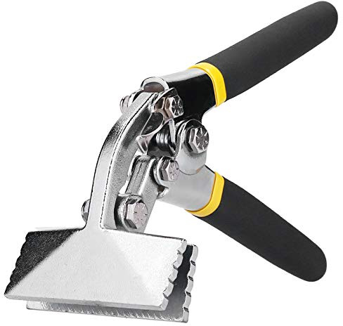 Alicates para bridas, cerradoras manuales Herramienta de chapa metálica Herramienta de costura para doblar manualmente Pinzas para engarzar de punta plana Cerradora con mango curvo