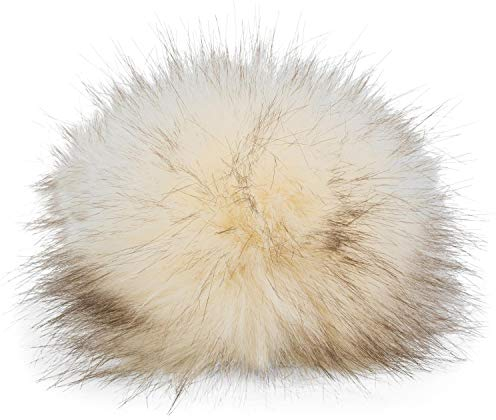 styleBREAKER Kunstfell Bommel für Mützen und Beanies, Fake Fur, Winter Fellbommel 04024161, Farbe:Creme
