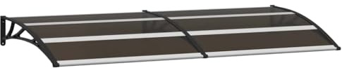 vidaXL Marquesina de Puerta PC Negro 200x75 cm