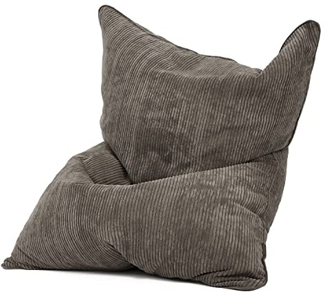 Green Bean XXL Sitzsack aus Cordstoff 370 Liter EPS-Perlen Füllung - Kuschelig Weich Robust & Waschbarem-Stoff Bodenkissen Liegekissen Sitzkissen - Anthrazit