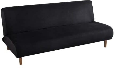 Mingfuxin Armlose Schlafsofabezüge, Stretch-Samt Futon Couchbezug Dicke weiche gemütliche Sofa Schonbezug Möbelschutz für 2-3-Sitzer armloses Klappsofa