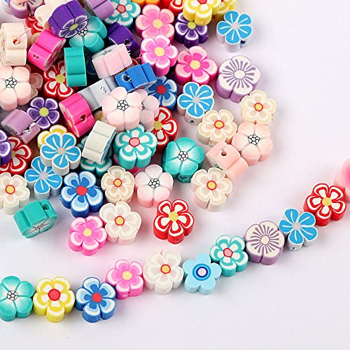 Lot 50 perles enfiler Perles smiley colores Perles smiley Forme de fleur Perles de fruits Perles de bricolage Perles colores Accessoires de bricolage pour bracelets,boucles d'oreilles,colliers,cadeaux