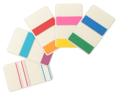 NUOBESTY Selbstklebende Registerreiter in Klebrigen Buchfarben für Lesenotizen