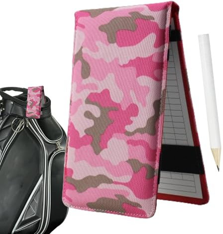 Livre de Scores de Golf, Livre de Cartes de pointage de Golf,Club Yardage Book avec Crayon | Livre de Jardinage de Club en Tissu Oxford, Gadget de Golf Portable pour Hommes et Femmes, Sports de Plein