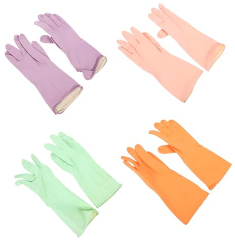 COOPHYA 4 Paar Spülhandschuhe Abwaschhandschuhe Geschirrhandschuhe Spülhandschuhe Geschirrhandschuhe Spülhandschuhe Für Geschirr Handschuhe Geschirrspülen Kleine Reinigungshandschuhe