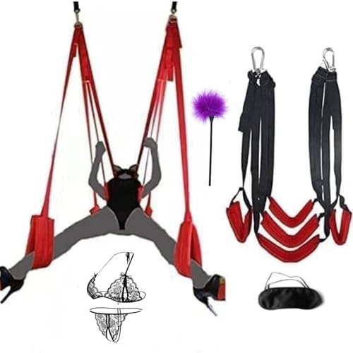 Sex Swing Indoor Ceiling Swing with Sexual Restraint Suitable for Couples 400 Pound Adult Love Strap Suitable for Adult Couples, with Adjustable Sweater Yoga