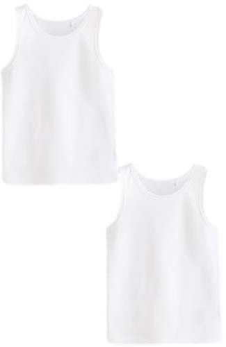 NEXT Garçon Débardeurs Thermiques, Lot de 2 Blanc 11 Ans-12 Ans