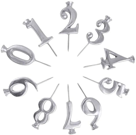 Candelabro De Cumpleaños Con Forma De Número, Fácil De Limpiar, Aleación, Velas Numéricas Reutilizables, Portavelas Para Decoración De Tartas, Juego Versátil, Para Cumpleaños, Fiestas, Bodas