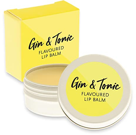 Gin and Tonic Flavoured Lip Balm – Hydrate and Heal with Hand-Poured Chapped Lips Treatment for Women – Vegan Friendly Candelilla Wax Locks In Moisture to Nourish and Repair Dry Cracked Lips 12 g Tin