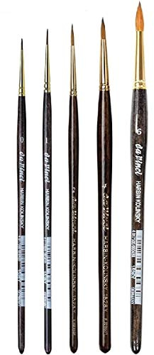 Da Vinci Série 1526Y Harbin-Kolinsky Künstlerpinselset-Pinsel 0,1, 2,4,6. made in germany