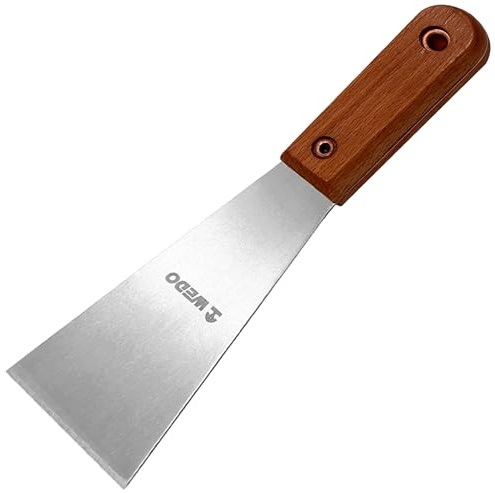 WEDO Couteau à mastic en titane, grattoir pour papier peint et peinture, 100 % antimagnétique, léger, non magnétique, antirouille, durable et extrêmement solide, résistant à la corrosion, taille 65 mm
