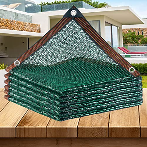 Mehrzweck-Schattennetz,grünes Schattierungsnetz,55% Schattiernetz,leichter und Atmungsaktiver Sonnenschutznetz,Beschattungsnetz,mit Ösen,für Garten,Gewächshaus,Blumen,Pflanzen (2x5m/6.6x16.4ft)