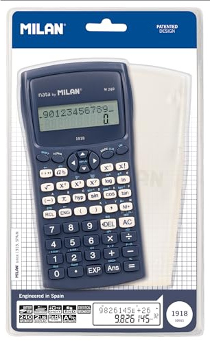 Milan® Blíster calculadora científica M240 Serie 1918, Azul