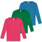 The Essentials Wardrobe Girls TEW 3 Pack LS T- Shirt - Assorted - 2-2/3 Years